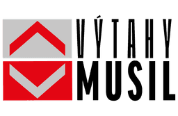 Logo - Výtahy Musil v černé barvě